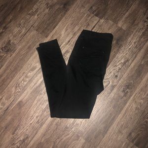 Black stretchy pants.